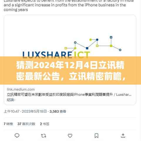 立讯精密未来展望，2024年最新公告猜想及其深远影响