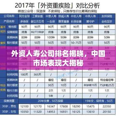 外资人寿公司排名揭晓,中国市场表现大揭秘